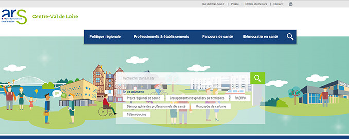 Visuel écran accueil site ARS