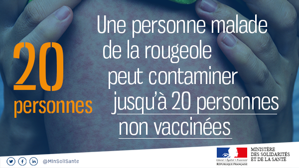 rougeole 1 personne peut en contaminer 20 non vaccinées