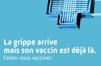 Visuel illustrant la vaccination contre la grippe 