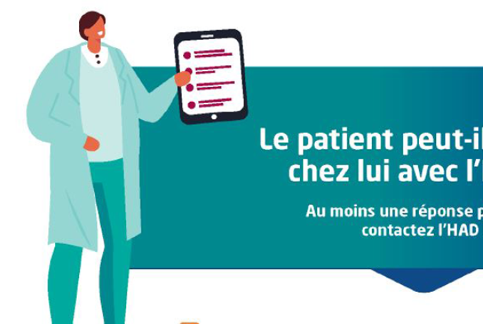 Visuel illustrant la page de l'hospitalisation à domicile