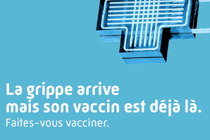 Visuel illustrant la vaccination contre la grippe 